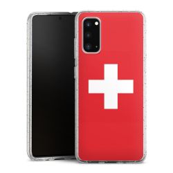 Silikon Glitter Case transparent-silber