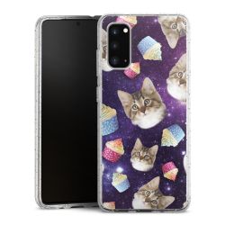 Silikon Glitter Case transparent-silber