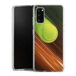 Silikon Glitter Case transparent-silber