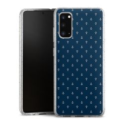 Silikon Glitter Case transparent-silber