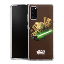 Silikon Glitter Case transparent-silber