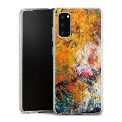 Silikon Glitter Case transparent-silber
