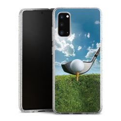 Silikon Glitter Case transparent-silber