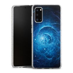 Silikon Glitter Case transparent-silber