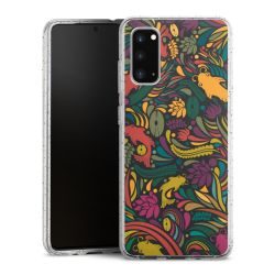 Silikon Glitter Case transparent-silber