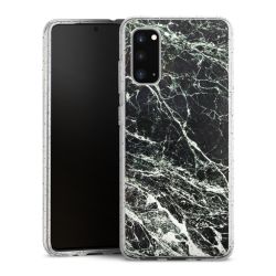 Silikon Glitter Case transparent-silber