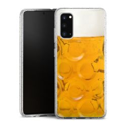 Silikon Glitter Case transparent-silber