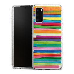 Silikon Glitter Case transparent-silber