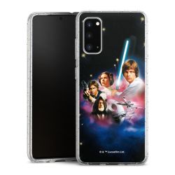 Silikon Glitter Case transparent-silber