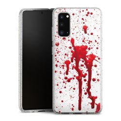 Silikon Glitter Case transparent-silber