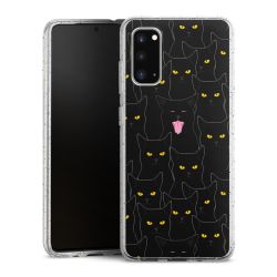 Silikon Glitter Case transparent-silber