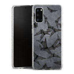 Silikon Glitter Case transparent-silber