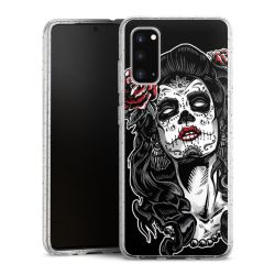 Silikon Glitter Case transparent-silber