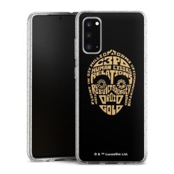 Silikon Glitter Case transparent-silber