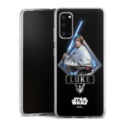 Silikon Glitter Case transparent-silber