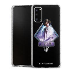 Silikon Glitter Case transparent-silber