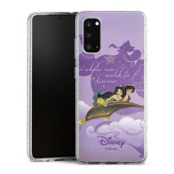 Silikon Glitter Case transparent-silber