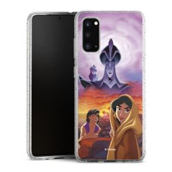 Silikon Glitter Case transparent-silber