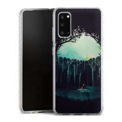 Silikon Glitter Case transparent-silber