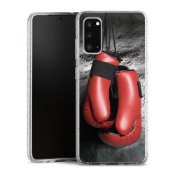 Silikon Glitter Case transparent-silber