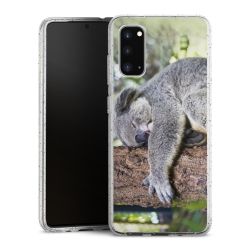 Silikon Glitter Case transparent-silber