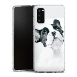 Silikon Glitter Case transparent-silber