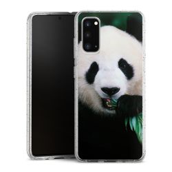 Silikon Glitter Case transparent-silber