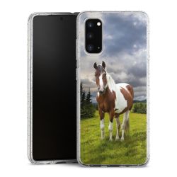 Silikon Glitter Case transparent-silber