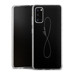 Silikon Glitter Case transparent-silber