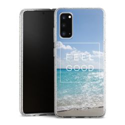 Silikon Glitter Case transparent-silber