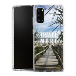 Silikon Glitter Case transparent-silber