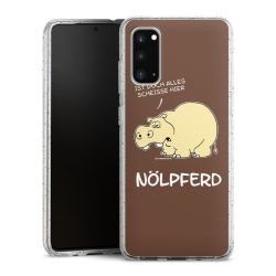 Silikon Glitter Case transparent-silber