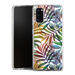 Silikon Glitter Case transparent-silber