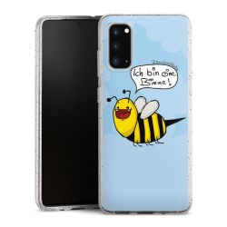 Silikon Glitter Case transparent-silber