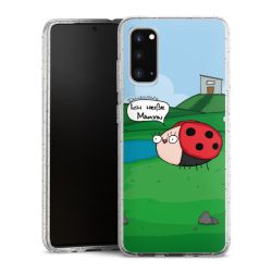 Silikon Glitter Case transparent-silber