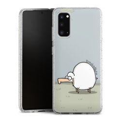 Silikon Glitter Case transparent-silber