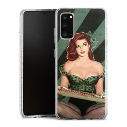 Silikon Glitter Case transparent-silber