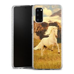 Silikon Glitter Case transparent-silber