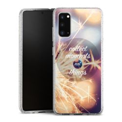 Silikon Glitter Case transparent-silber