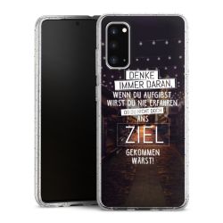 Silikon Glitter Case transparent-silber