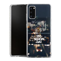 Silikon Glitter Case transparent-silber