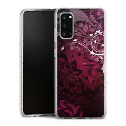 Silikon Glitter Case transparent-silber