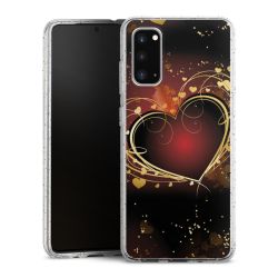 Silikon Glitter Case transparent-silber