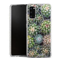 Silikon Glitter Case transparent-silber
