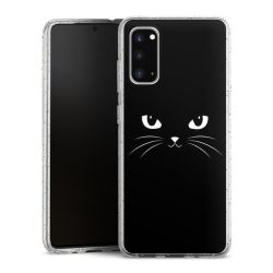 Silikon Glitter Case transparent-silber