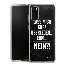 Silikon Glitter Case transparent-silber