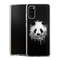 Silikon Glitter Case transparent-silber