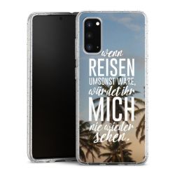 Silikon Glitter Case transparent-silber