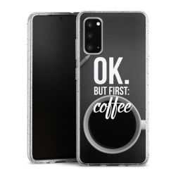 Silikon Glitter Case transparent-silber