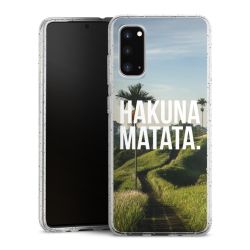 Silikon Glitter Case transparent-silber